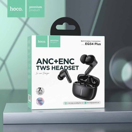 Hoco. EQ34 Plus True Wireless ANC+ENC Noise Reduction App Control Bluetooth Earphone