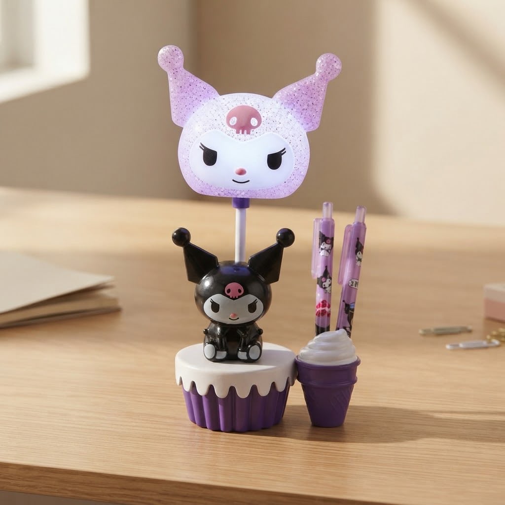 WhatsApp Image 2026-09-08 at 12.39.46 AM Kuromi Character LED Table Lamp & Pen Stand - Image 1