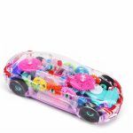 Concept Racing Car Toy Musical Toys 360 Degrees Rotating Transparent Car with Music & 3D Flashing Lights for Kids Toy Multicolour - Image 3