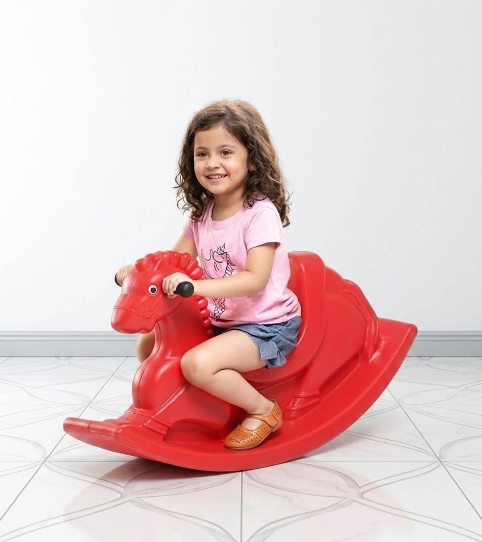 WhatsApp Image 2026-09-09 at 8.33.18 PM (1) Kids Plastic Rocking Horse Ride-On Toy – Durable Indoor & Outdoor Toddler Seesaw Rider - Image 1